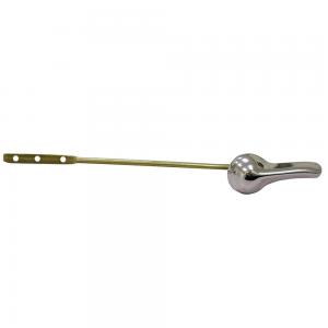 Jones Stephens T01001 8 In. Chrome Plated Fit-all Tank Trip Lever Brass Arm With Metal Spud & Nut, Chrome