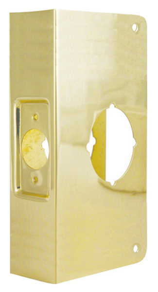 59002 Polished Brass Door Reinforcer - 1.75 X 2.375 X 9 In.