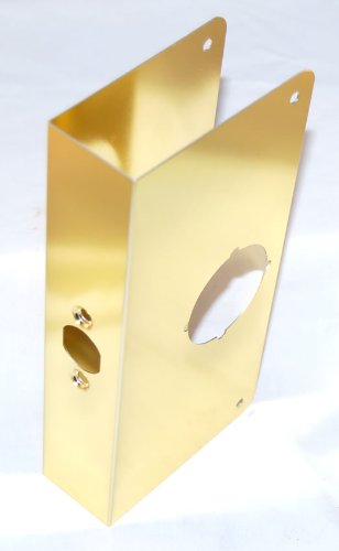 59020r1 Polished Brass Door Reinforcer - 1.75 X 2.75 X 9 In.