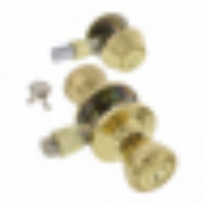 84266 Polished Brass Combo Mobile Home Lockset & Deadbolt