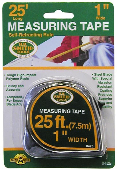 Howard Berger 90026 Rule Tape, Chrome Plated - 1 In. X 25 Ft.