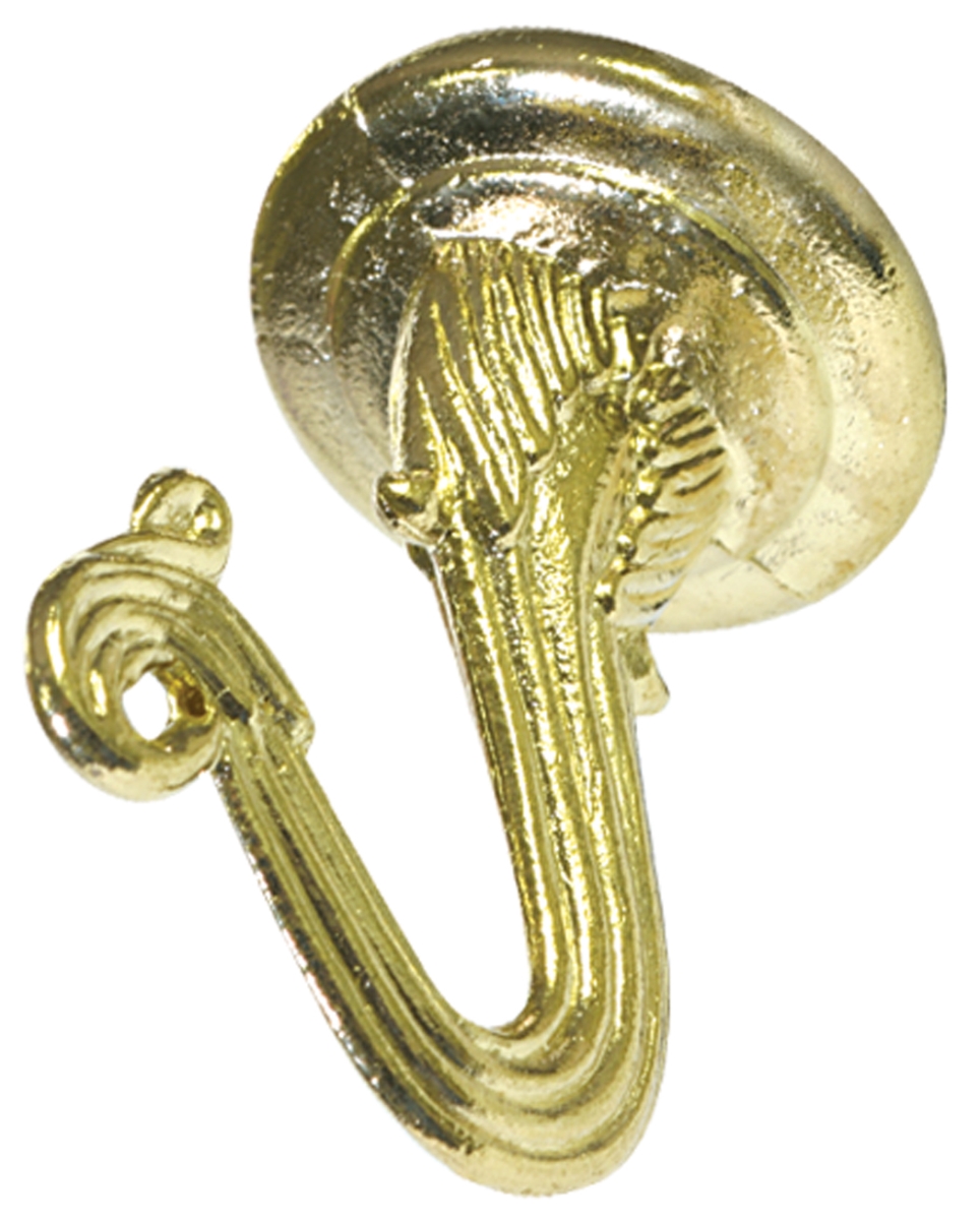 122230 Brass Swag Hooks - 2 Count