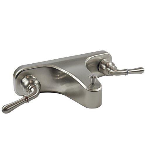 10885x 8 In. Mobile Home Offset Tub & Shower Faucet - Brushed Nickel