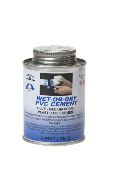 7080 Wetordry Pvc Cement Blue Md Bodied - 16 Oz