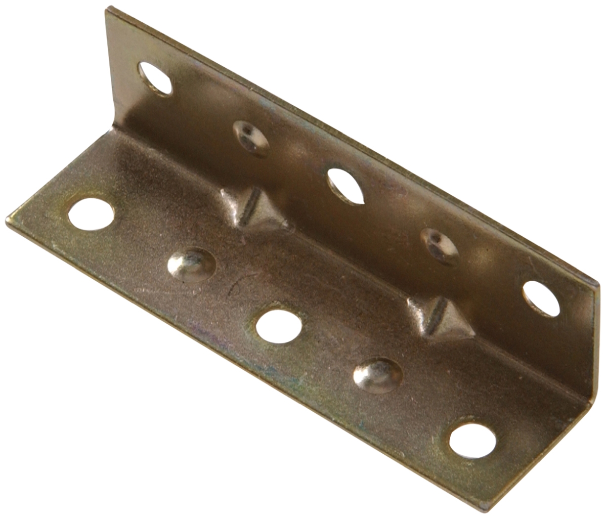 UPC 008236987621 product image for 853074 Carded - Inside Corner Braces, Zinc & Yellow - 1.5 x 0.75 in. | upcitemdb.com