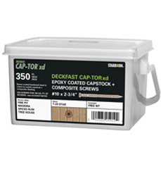 Starborn Industries Cxd81t10275 2.75 In. Deckfast Cap-tor Xd Epoxy Coated Capstock & Composite Screws, Cedar - Pack Of 350