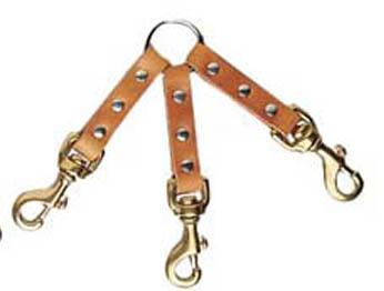 Leather Brothers 145b Dog Bully Lead Couplet With Brass Bolt