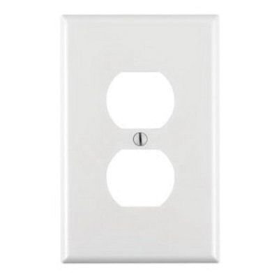 Pj8w 1-gang White Recepticle Plate - Pack Of 25