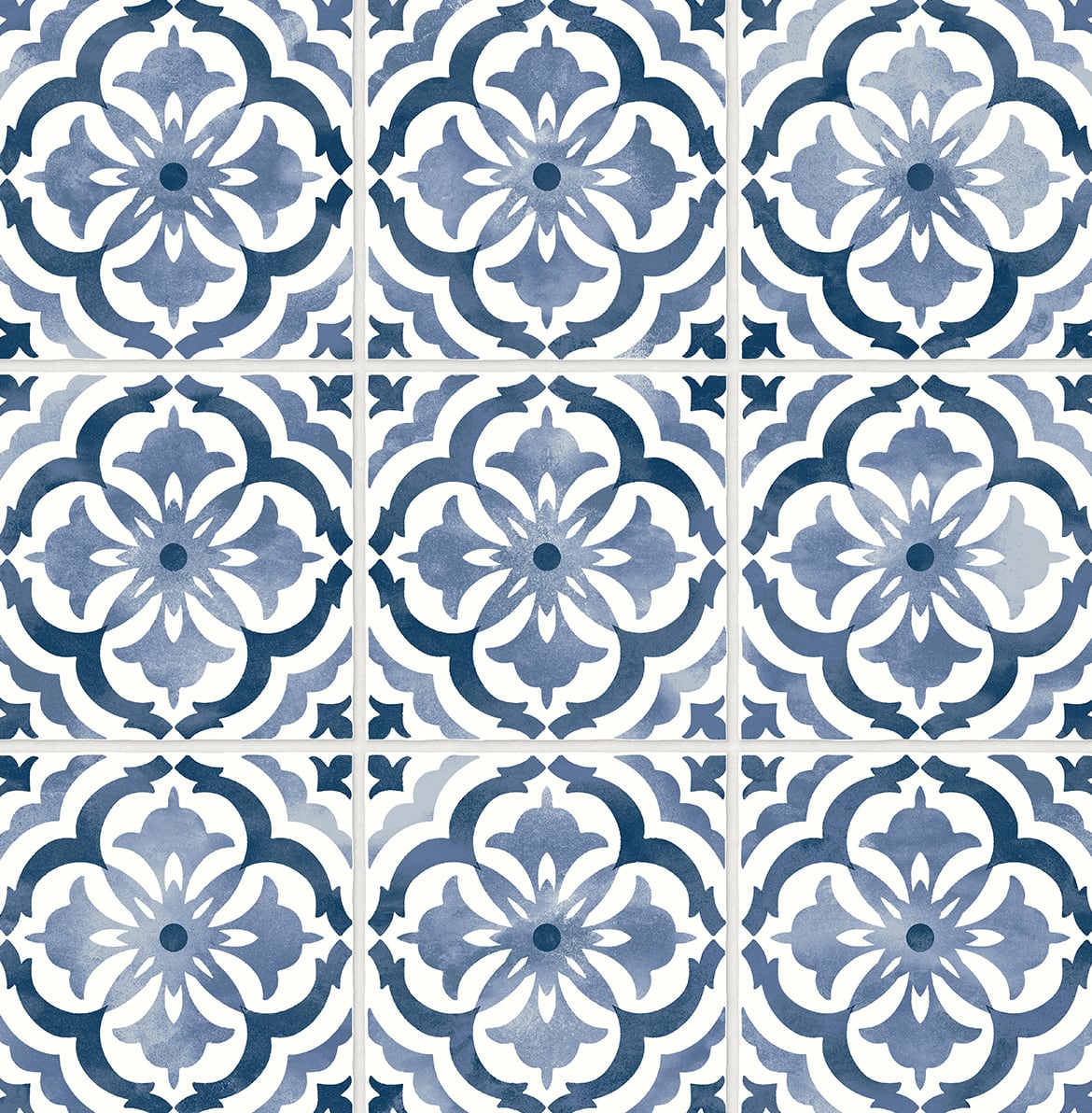 18 ft. Sorento Tile Wallpaper, Navy