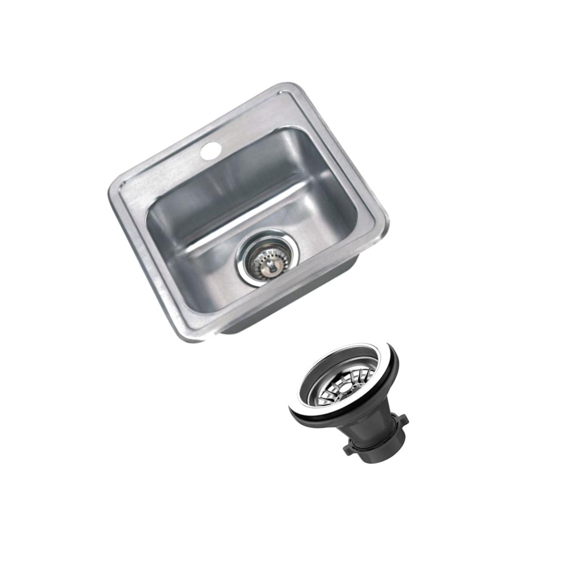 Picture of Wells Sinkware CMT1515-6 15 in. 22 Gauge Drop-in Single Bowl Stainless Steel Bar Sink