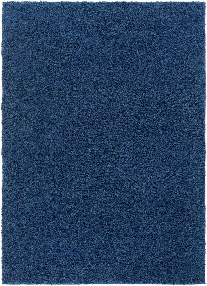 79144 Madison Shag Piper Indigo Modern Solid Area Rug - 3 Ft. 11 In. X 5 Ft. 3 In.