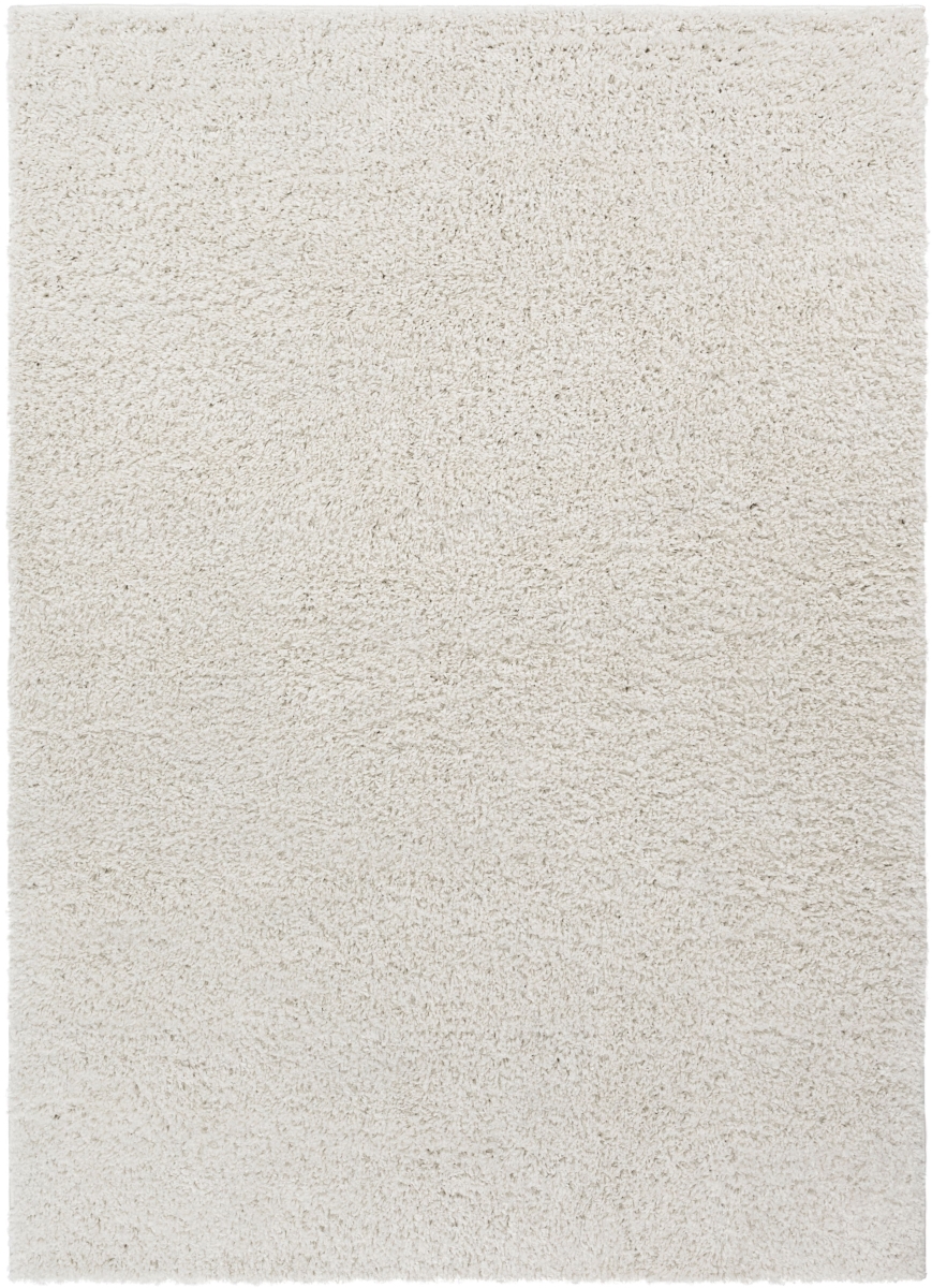 79125 Madison Shag Piper Ivory Modern Solid Area Rug - 5 Ft. 3 In. X 7 Ft. 3 In.