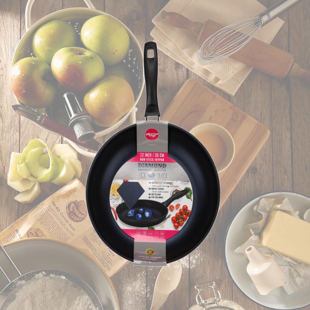 Picture of Gourmet Edge Gourmet Edge Gourmet Edge - 12 Inch Diamond Nonstick Open Frypan