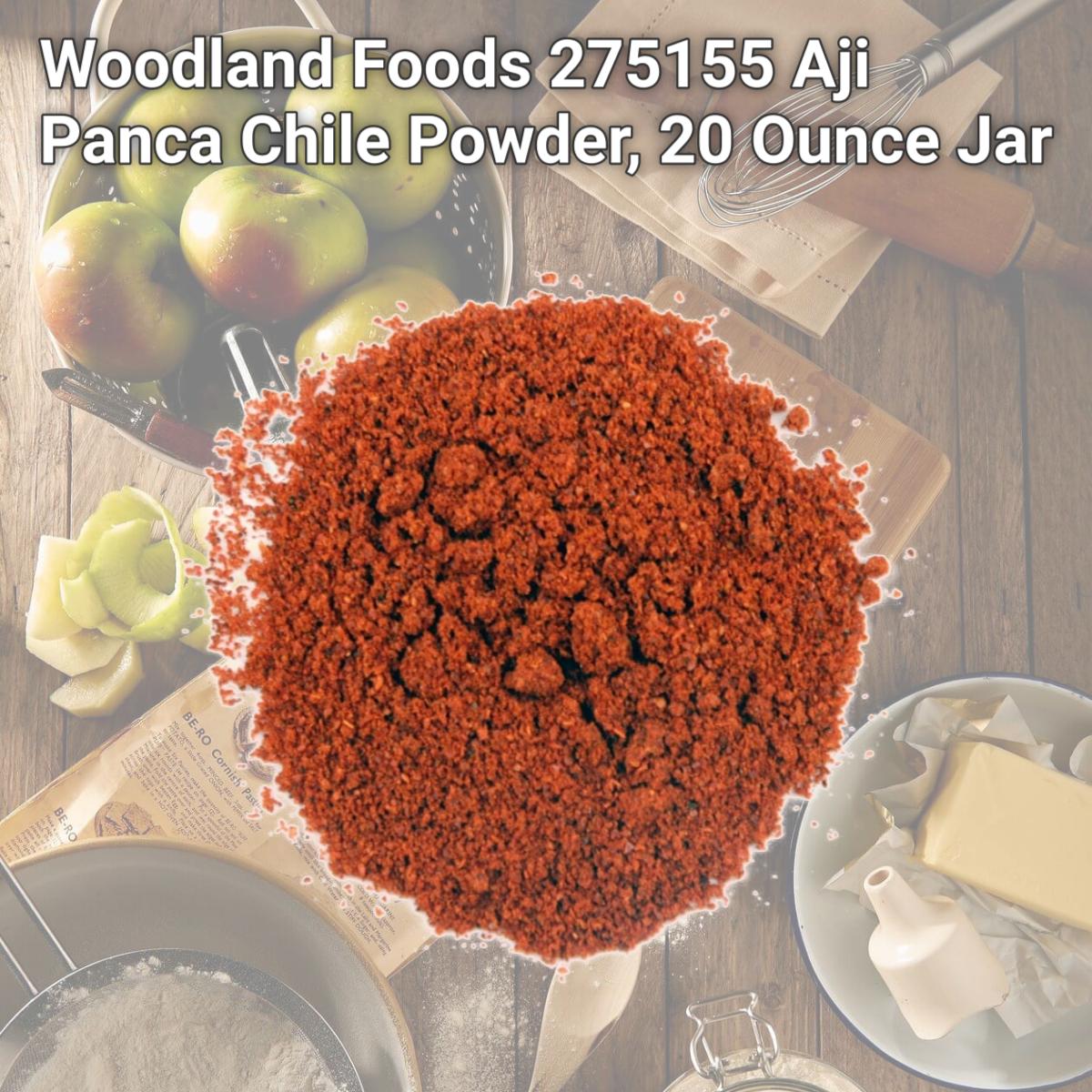 Picture of Woodland Foods 275155 Aji Panca Chile Powder, 20 Ounce Jar
