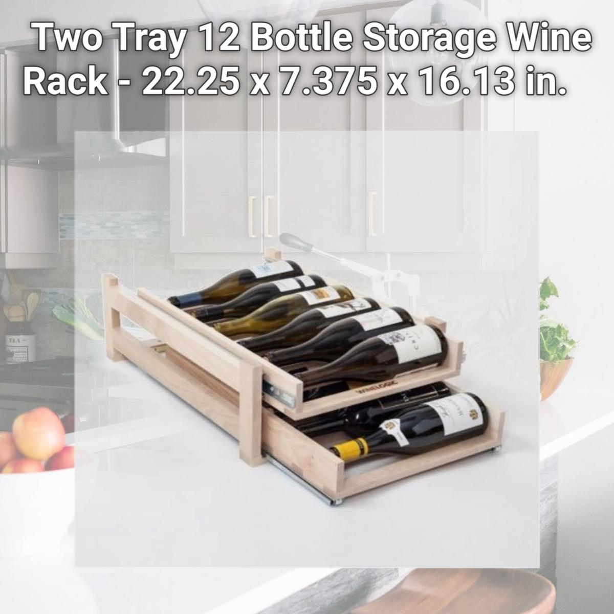 Picture of Wine Logic Two Tray 12 Bottle Storage Wine Rack - 22.25 x 7.375 x 16.13 in.