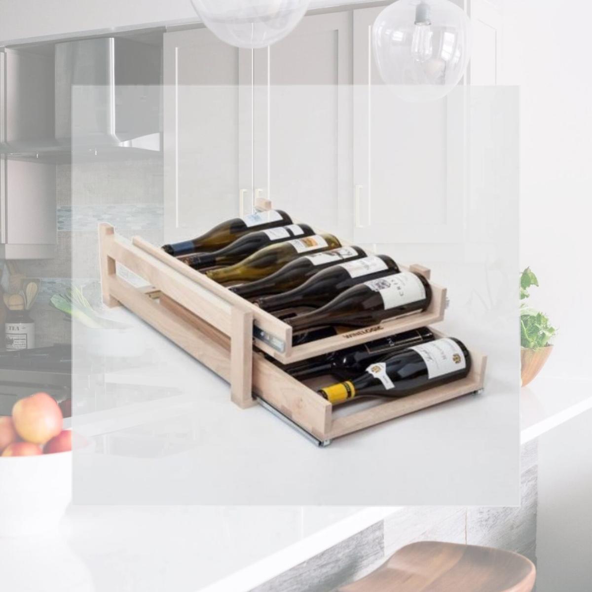 Picture of Wine Logic Two Tray 12 Bottle Storage Wine Rack - 22.25 x 7.375 x 16.13 in.