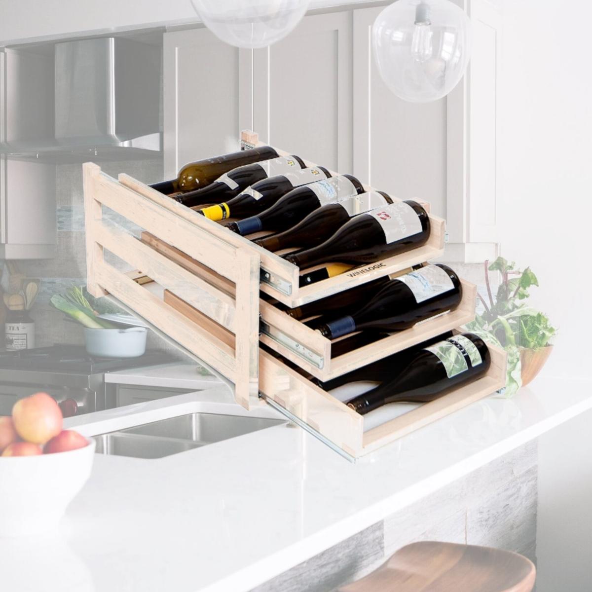 Picture of Wine Logic Three Tray 18 Bottle Storage Wine Rack - 22.25 x 11 x 16.13 in.