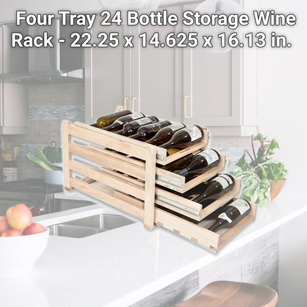 Picture of Wine Logic Four Tray 24 Bottle Storage Wine Rack - 22.25 x 14.625 x 16.13 in.