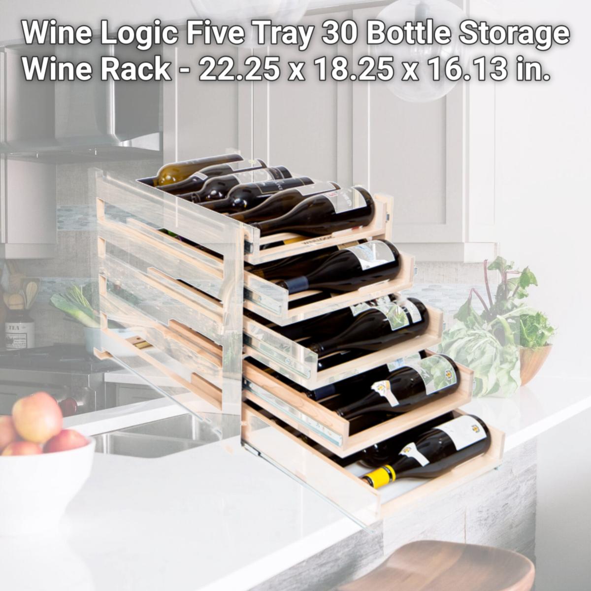 Picture of Wine Logic Five Tray 30 Bottle Storage Wine Rack - 22.25 x 18.25 x 16.13 in.
