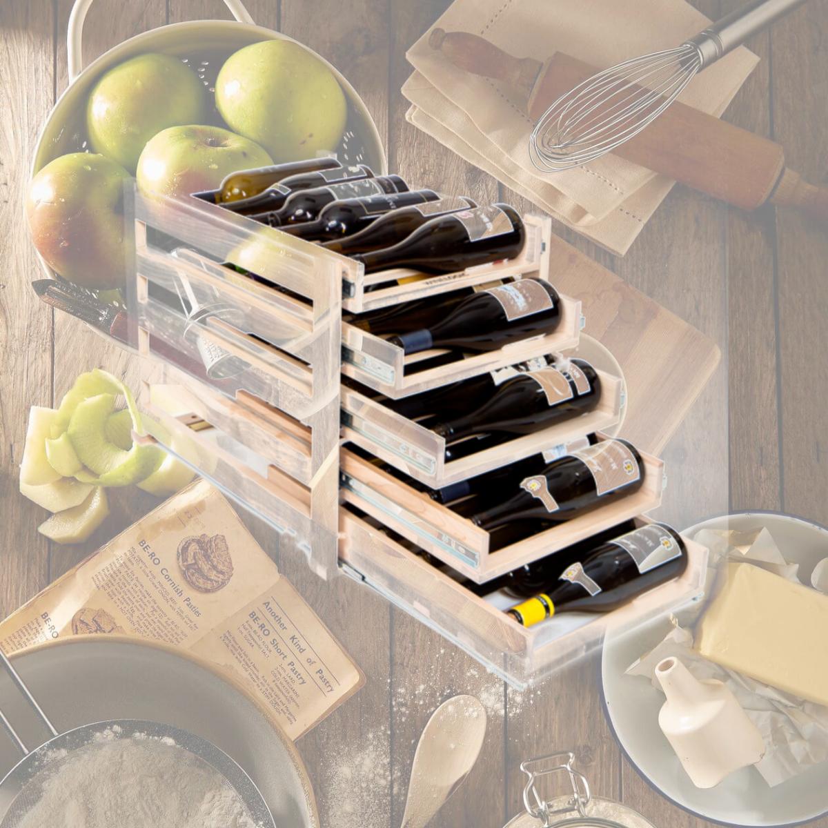 Picture of Wine Logic Five Tray 30 Bottle Storage Wine Rack - 22.25 x 18.25 x 16.13 in.