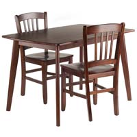 94358 Shaye Dining Table Set With Slat Back Chairs - 3 Piece