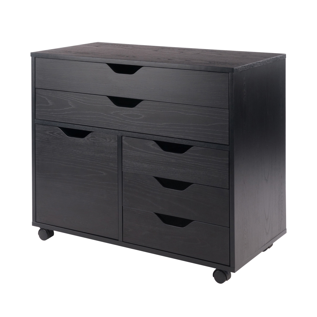 20633 26.3 X 30.7 X 15.9 In. Halifax 3 Section Mobile Storage Cabinet, Black