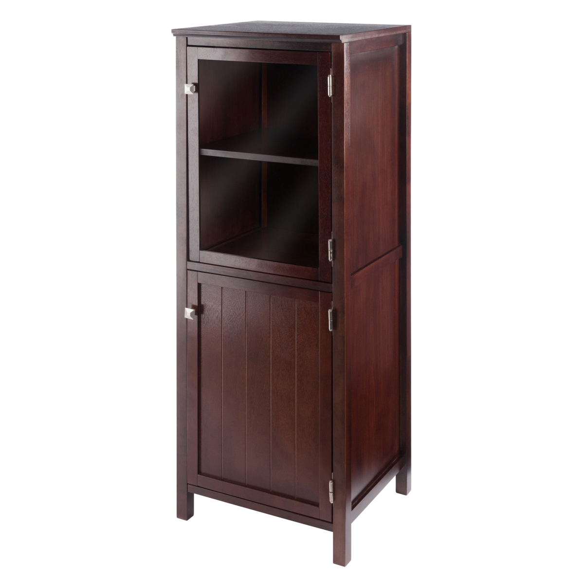 94401 17.3 X 15.7 X 47.4 In. Brooke Jelly Cupboard With 2-section Cabinet, Walnut