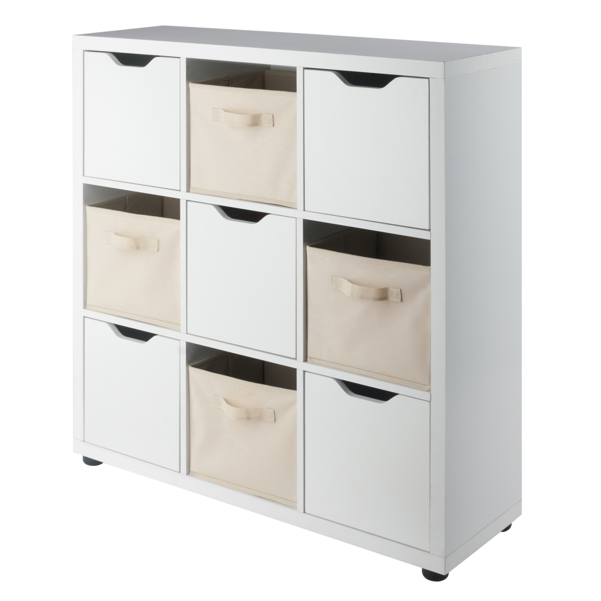 10541 Julia 3x3 Storage 5-Pc Cabinet Set, Beige & White
