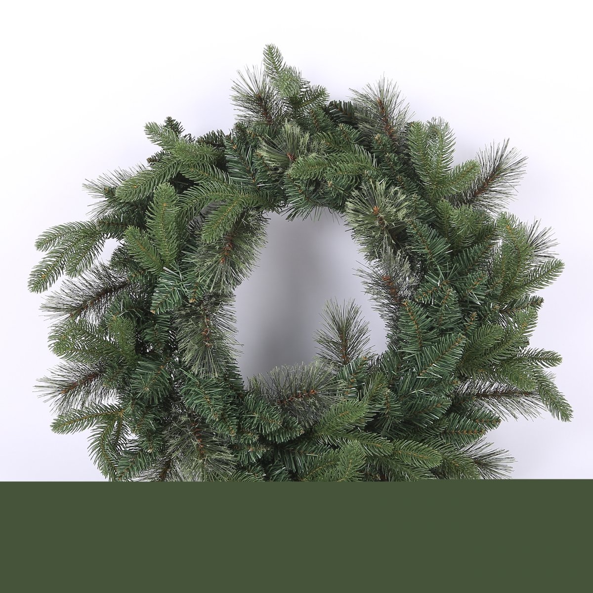 24 In. Cashmere Wreath, Green