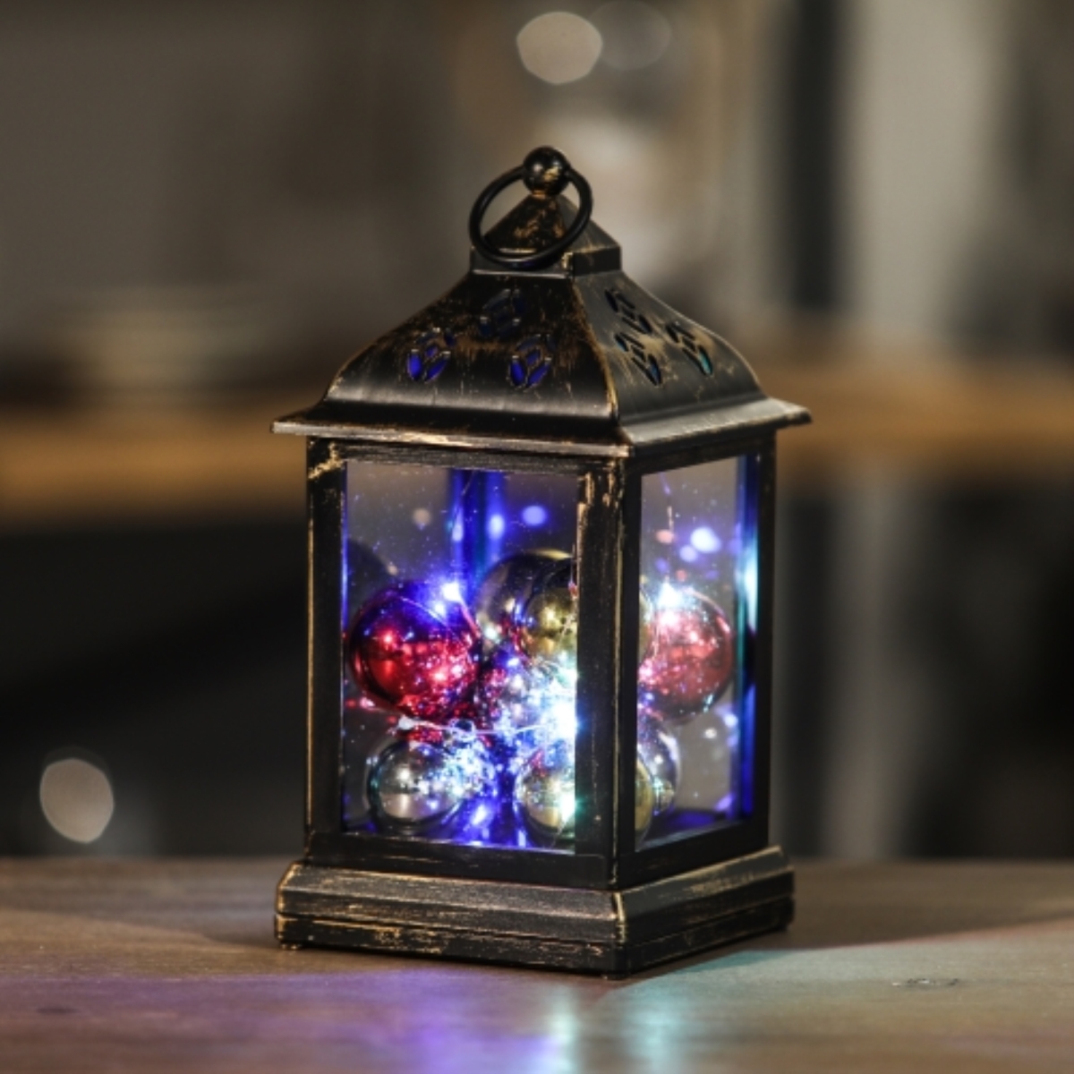 Luxen Home Whdl374 Ornaments Led String Light Square Lantern