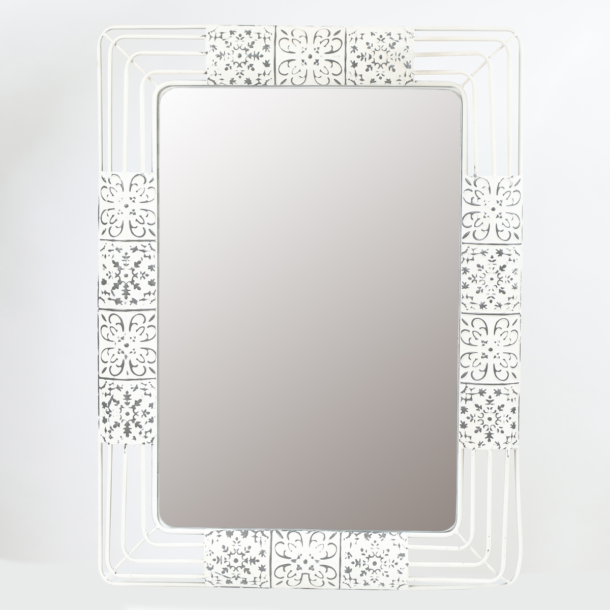 Luxen Home Wha518 Ornate Iron Framed Wall Mirror