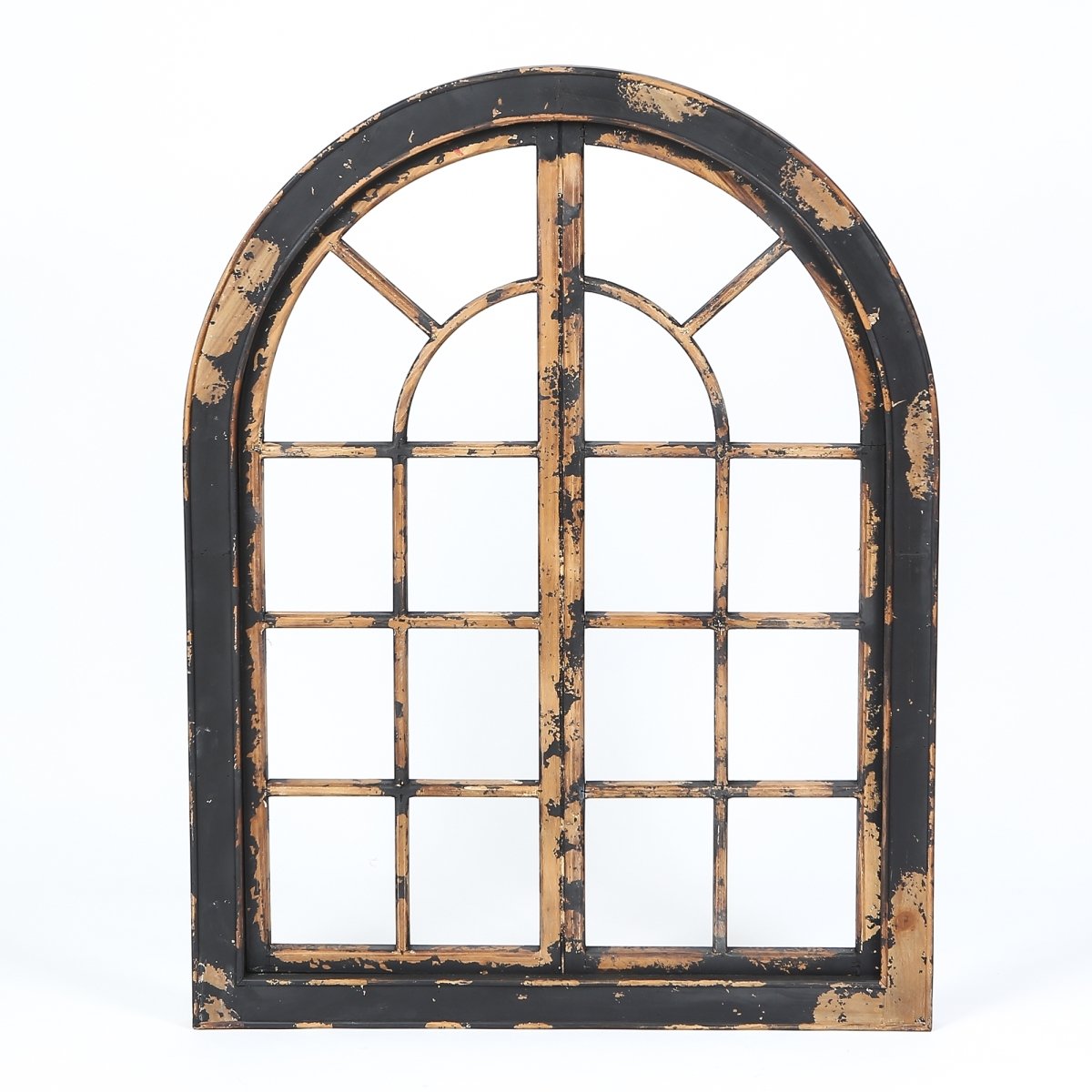 Luxen Home Wha574 47.5 In. Wood Arched Window Wall Decor