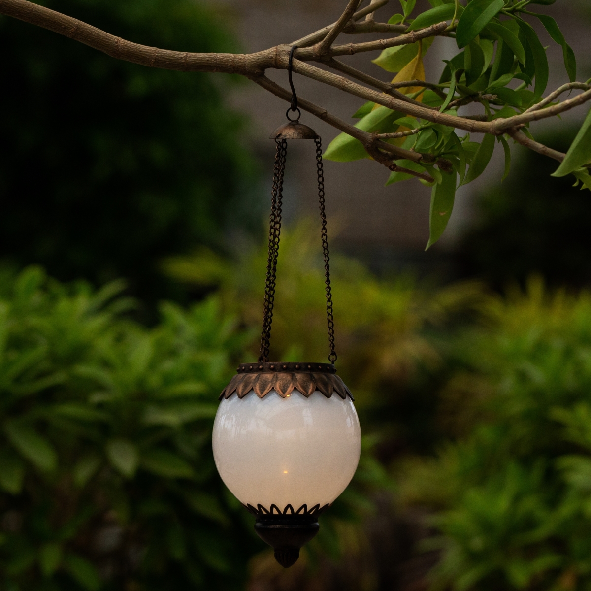 Luxen Home Whsl469 5.1 In. Dia. Solar Hanging Accent Globe Light