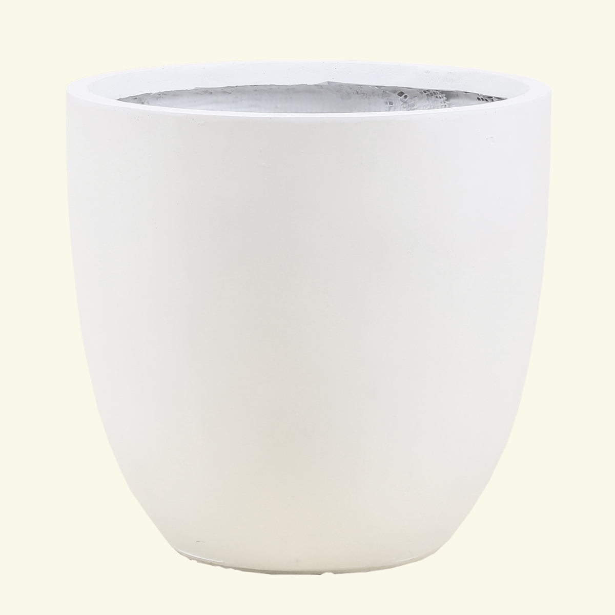 Luxen Home Wh033-w Round Stone Finish Planter White - Small