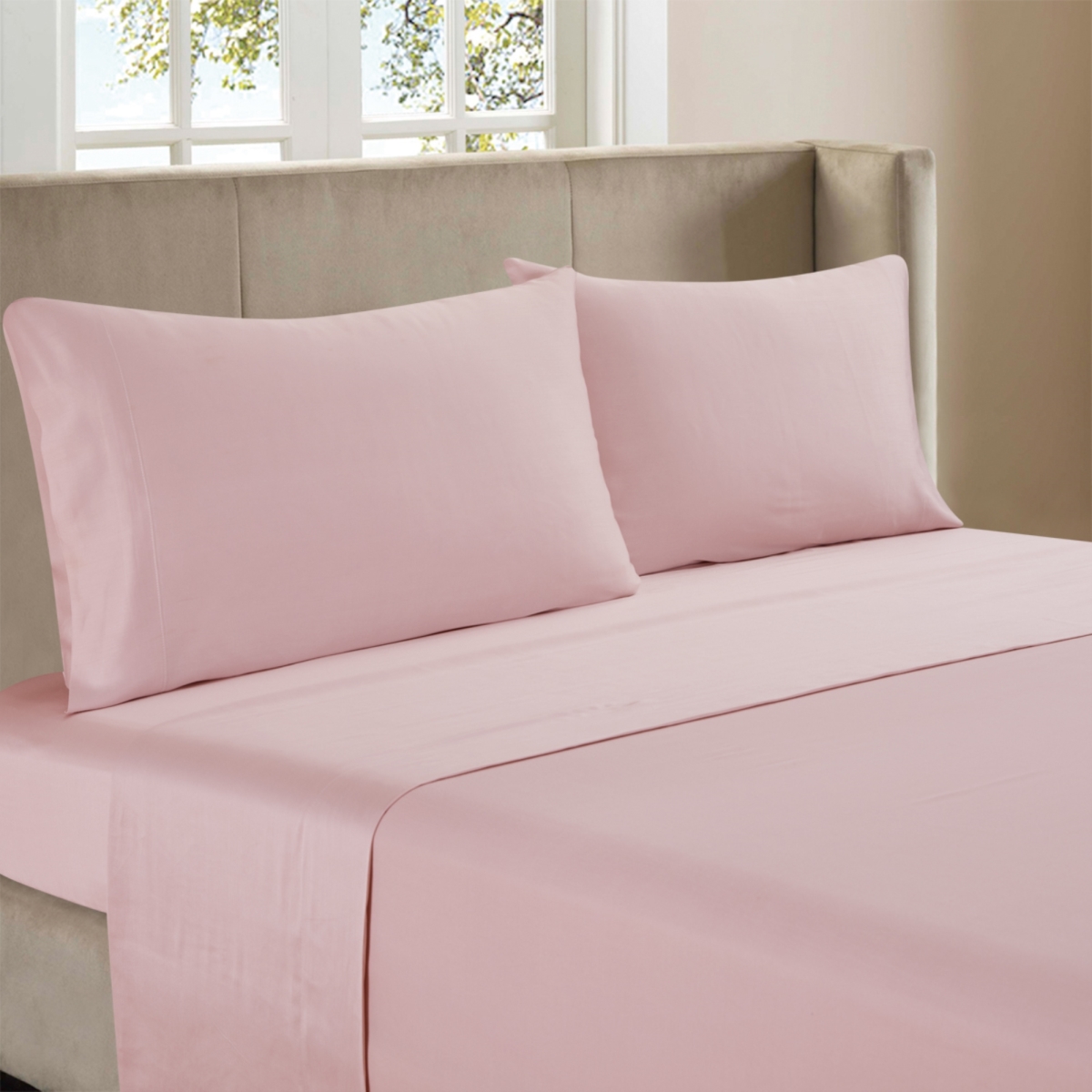 Whtx603-bhq Bamboo Sheet Set, Solid Blush - Queen Size - 4 Piece