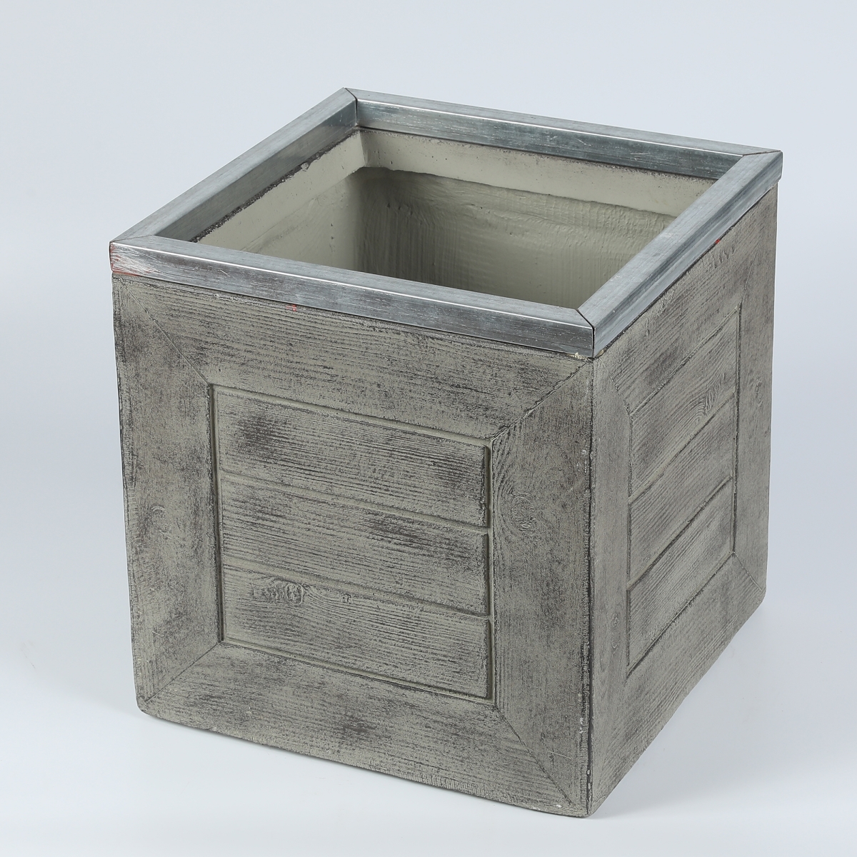 Whpl713 13 In. Square Mgo Fiberclay Crate Style Planter