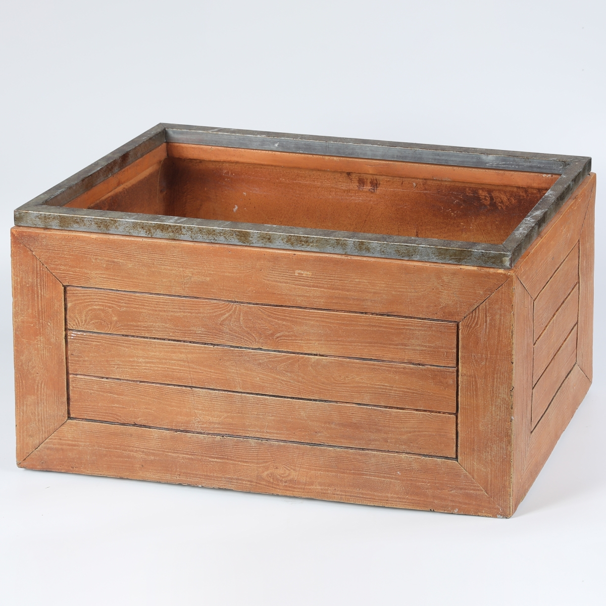 Whpl714 13 In. Rectangular Mgo Fiberclay Crate Style Planter