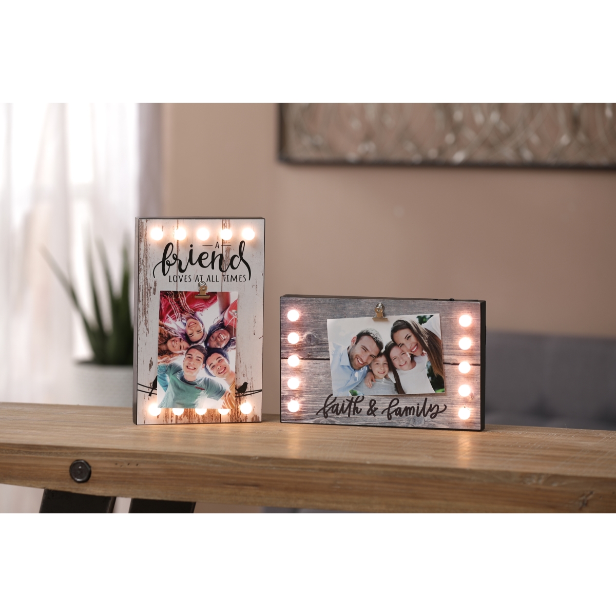 Whd673 Friends & Family Picture Frame With Led Lights - 2 Piece