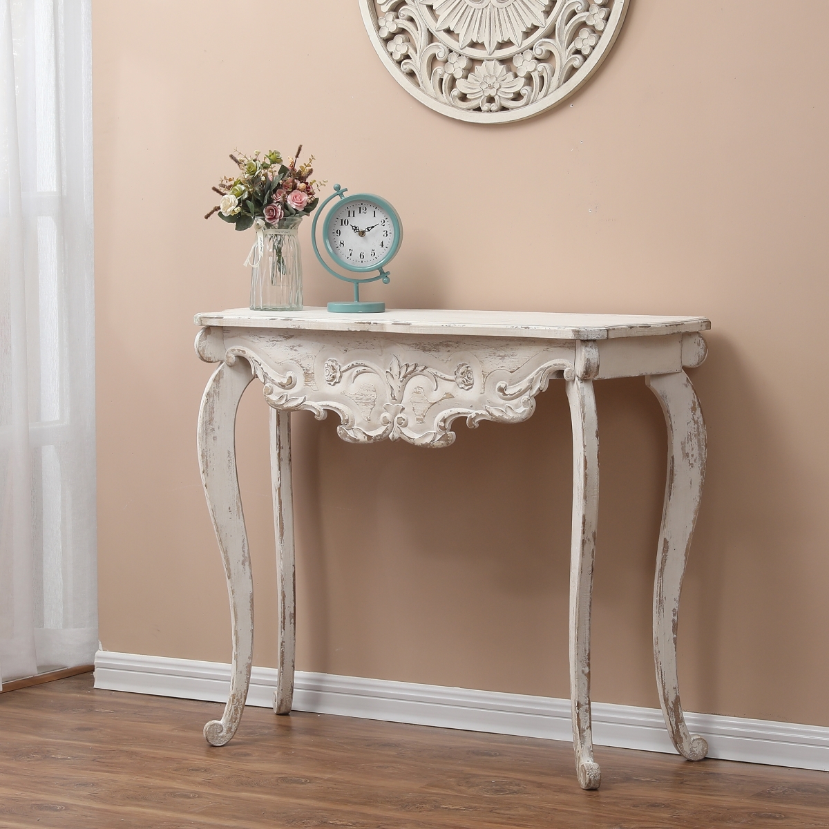 Whif789 Wood Vintage Console & Entry Table