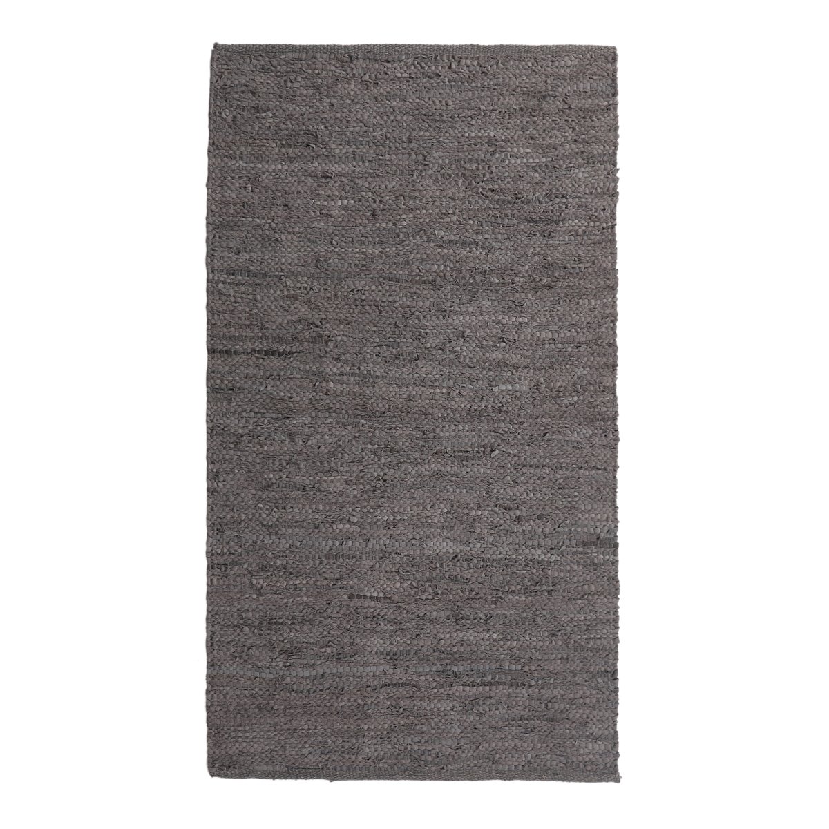 Whtxr642-l 4 X 6 Ft. Handwoven Leather & Cotton Rug, Gray