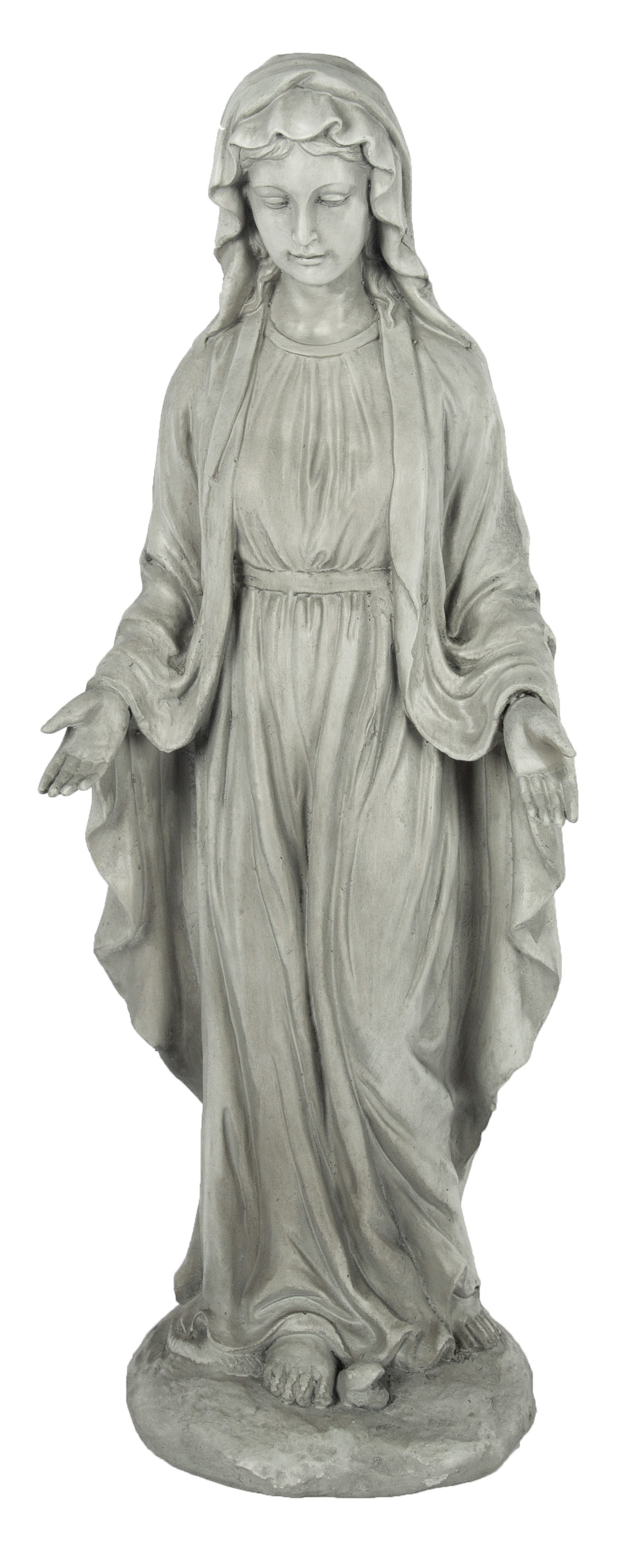 Wh004 Virgin Mary Garden Statue, Gray
