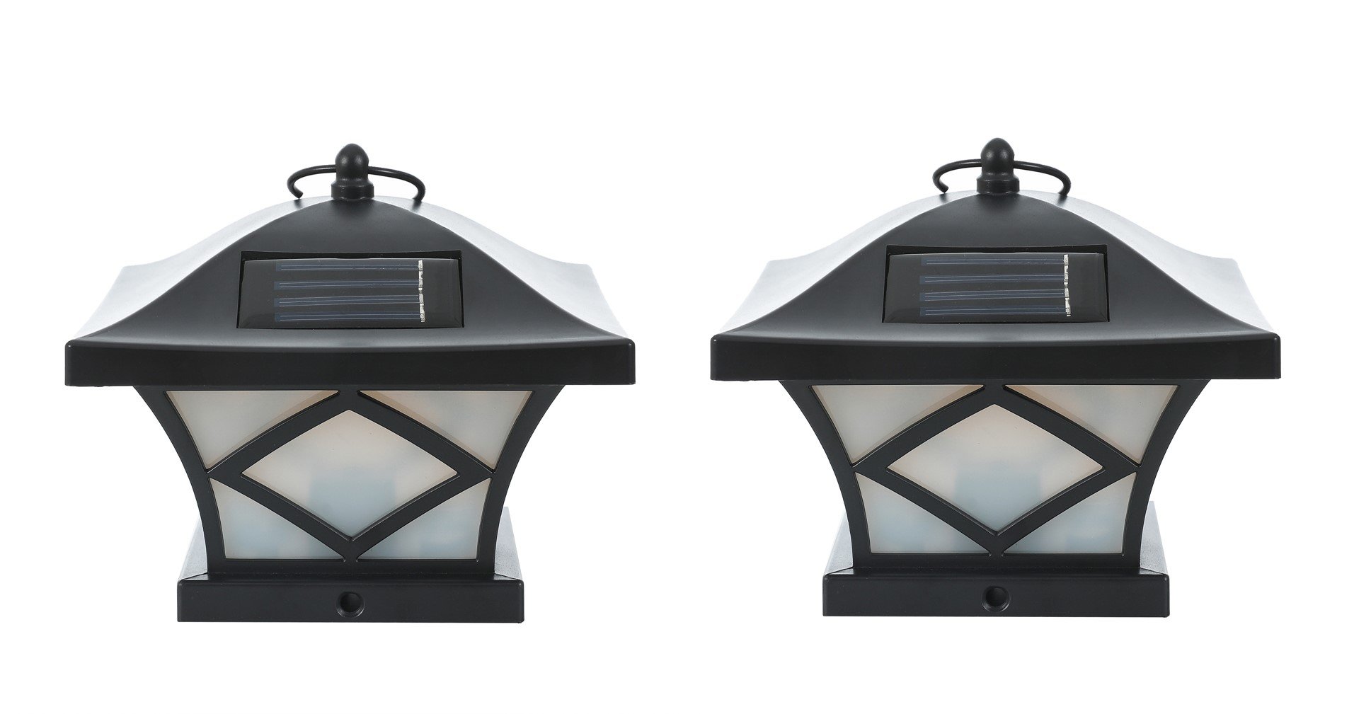 Wh094 Traditional Solar Post Lights - Set Of 2