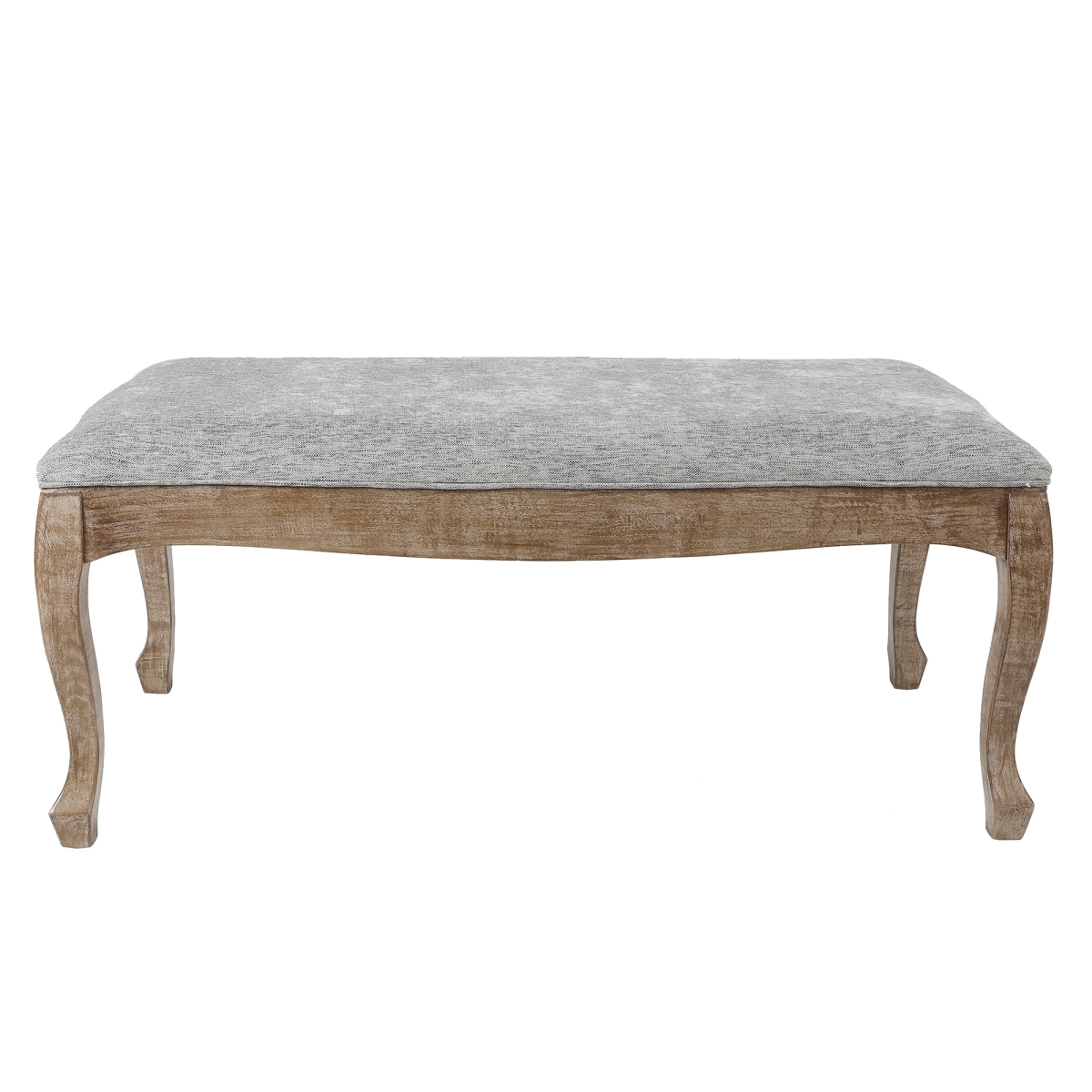 Whif1005 41.25 X 18.25 X 20 In. Upholstered Gray Linen Entryway & Bedroom Bench