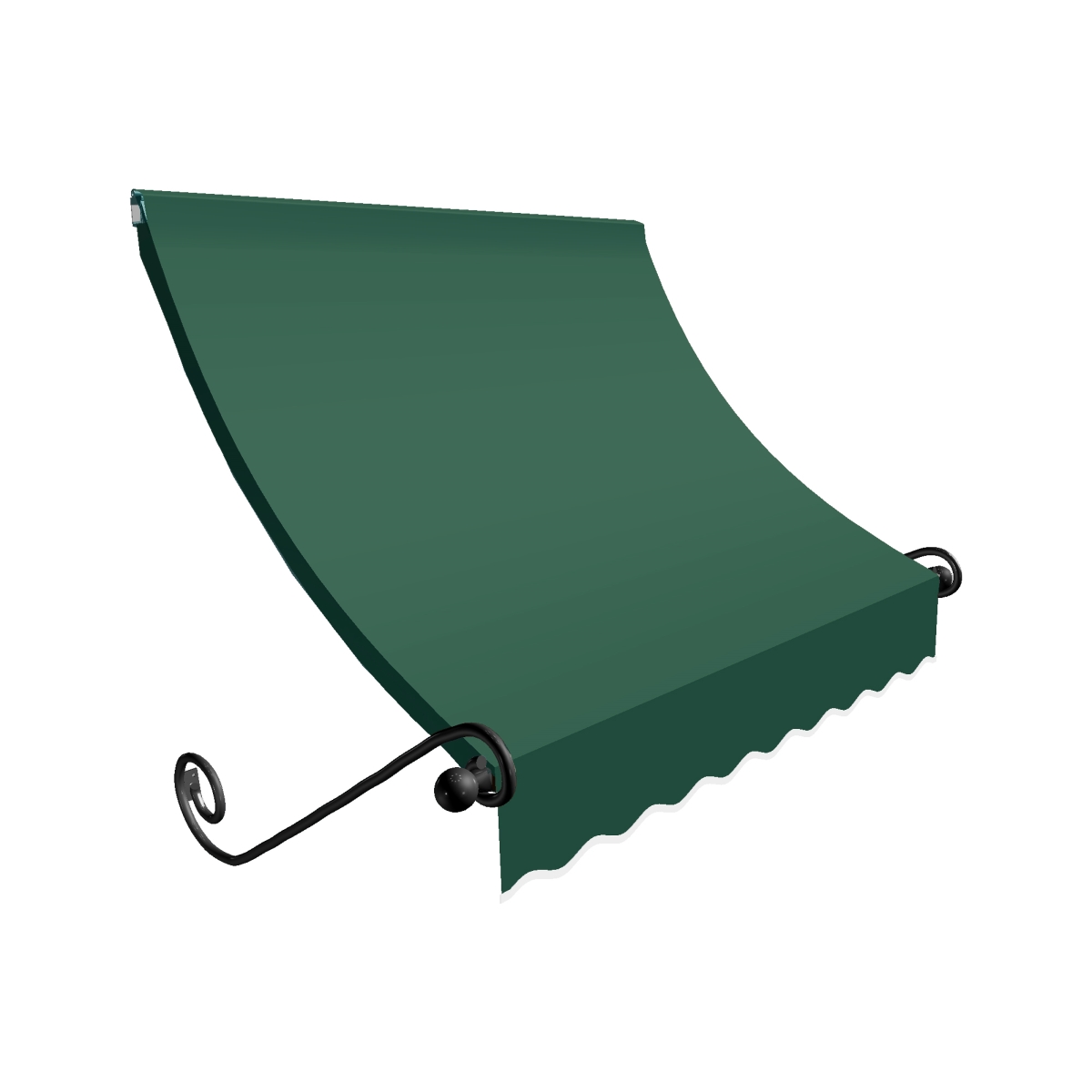 Ch22-us-6f 6.38 Ft. Charleston Window & Entry Awning, Forest Green - 31 X 24 In.