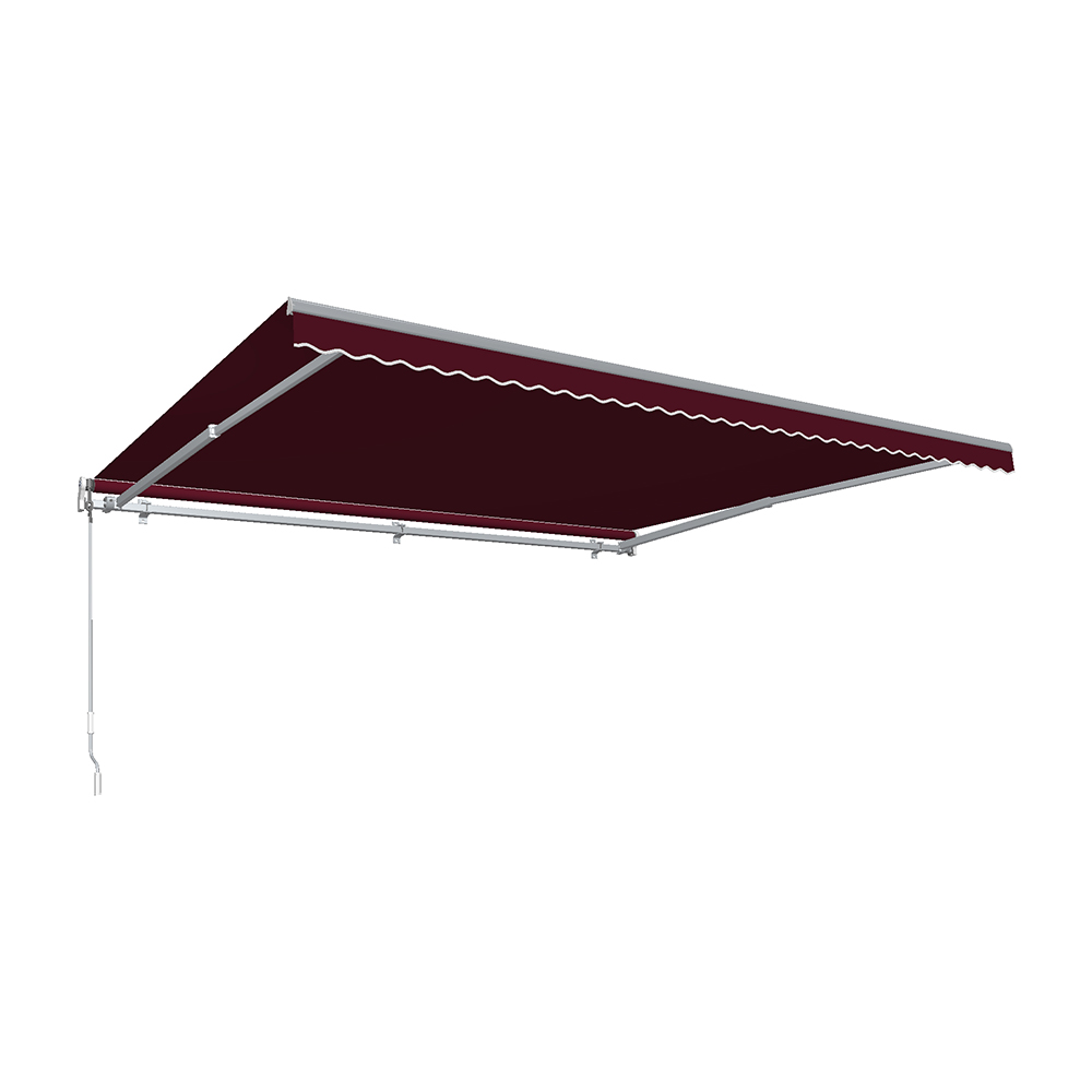 Mtl24-us-b 24 Ft. Maui Left Motor With Remote Retractable Awning, Burgundy - 120 In.