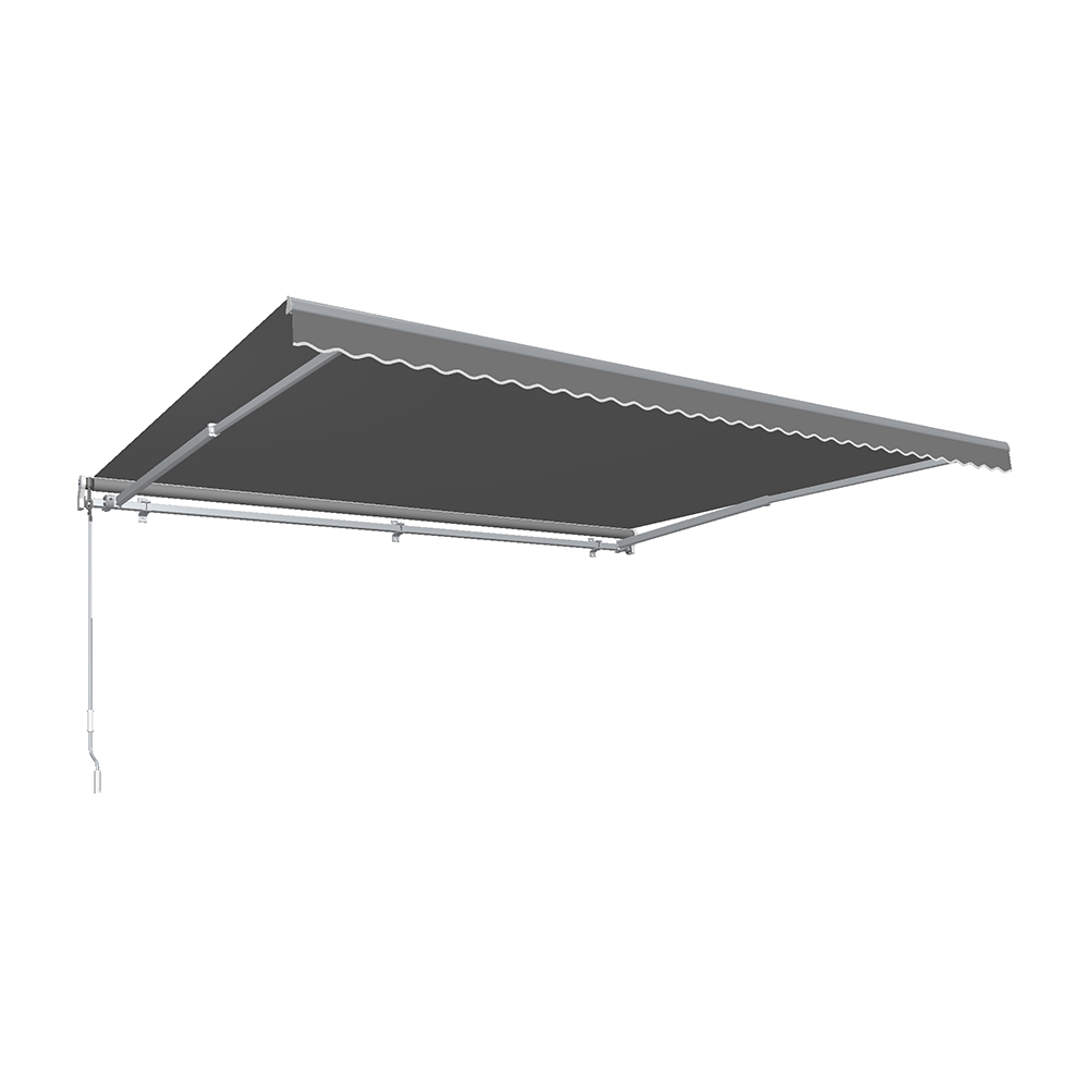 Mtl24-us-g 24 Ft. Maui Left Motor & Remote Retractable Awning, Gray - 120 In.