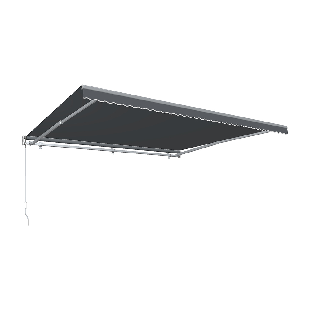 Mtr24-us-gun 24 Ft. Maui Right Motor With Remote Retractable Awning, Gun Metal Gray - 120 In.