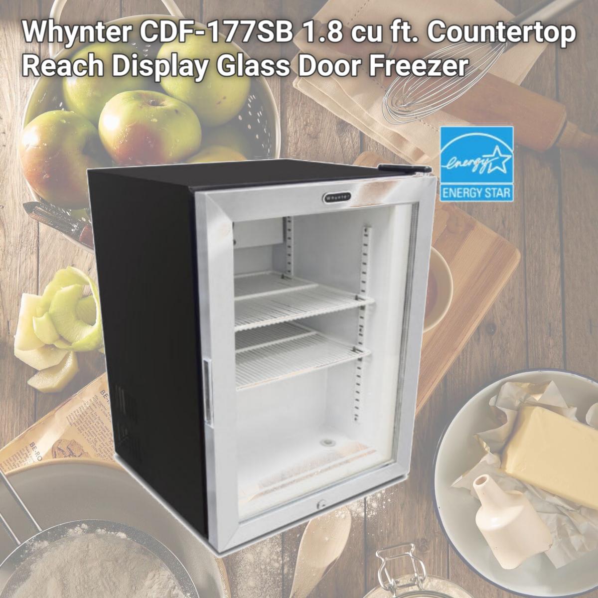 Picture of Whynter CDF-177SB 1.8 cu ft. Countertop Reach Display Glass Door Freezer