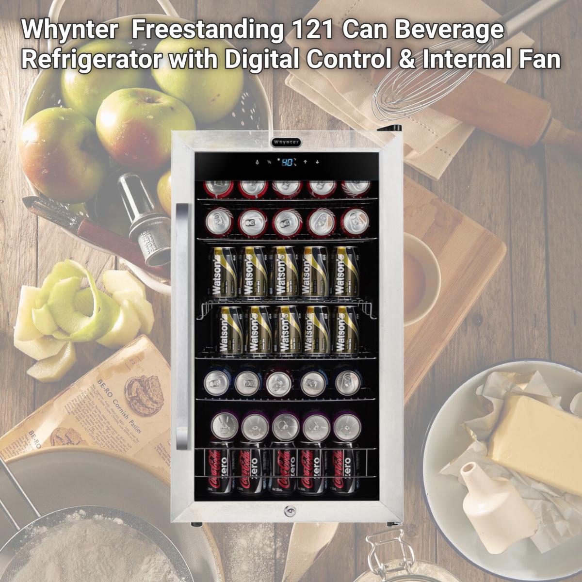 Picture of Whynter BR-1211DS Freestanding 121 Can Beverage Refrigerator with Digital Control & Internal Fan