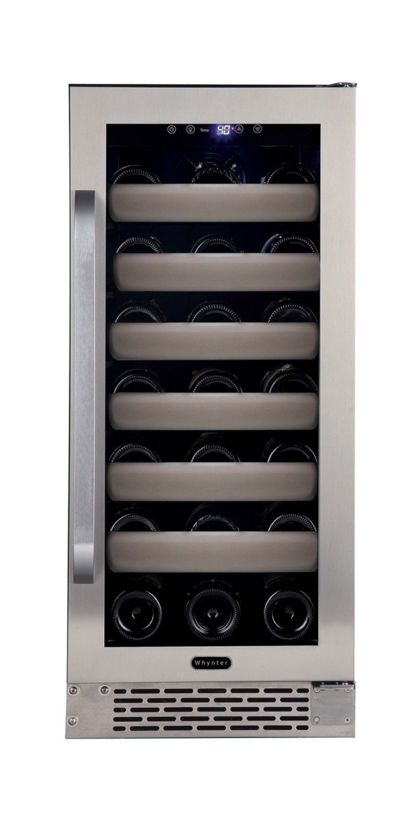 Whynter Bwr-331sl Elite 33 Bottle Seamless Stainless Steel Door Single Zone Built-in Wine Refrigerator